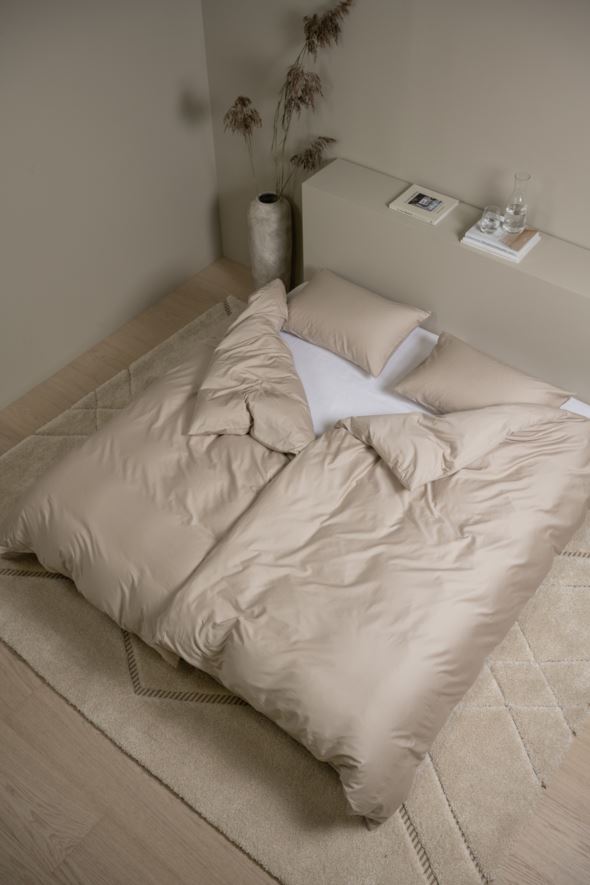 Voodipesukomplekt satiinpuuvillane sand - 3