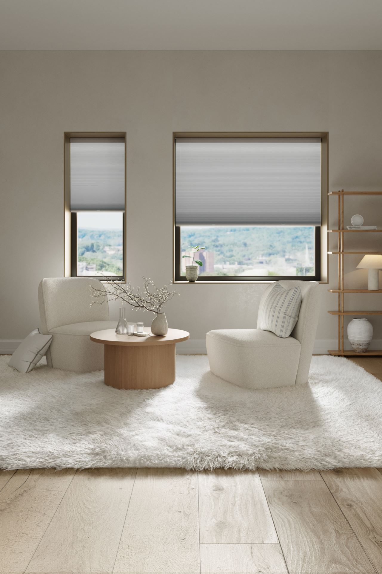 Pimendav topelt-voldikkardin valge - 3