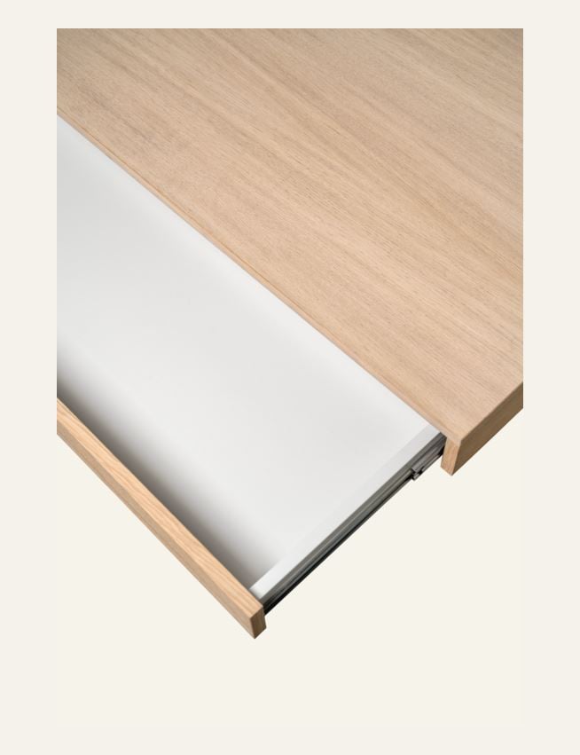 Riiulisüsteem kirjutuslauaplaadiga ja sahtliga naturaalne toon - 2