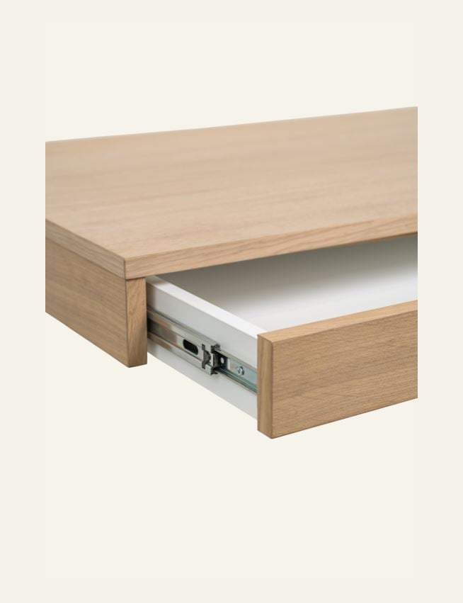 Riiulisüsteem kirjutuslauaplaadiga ja sahtliga naturaalne toon - 5