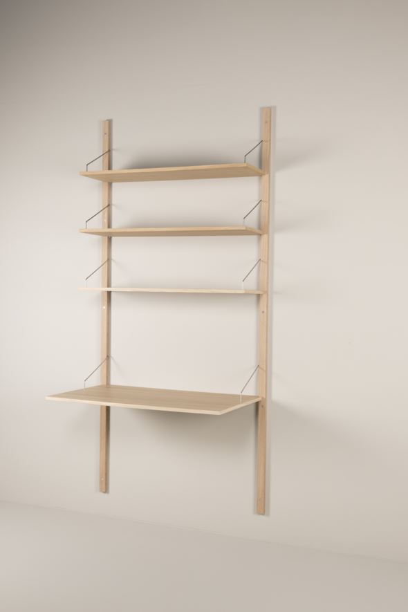 Riiulisüsteem kirjutuslauaplaat naturaalne toon - 2