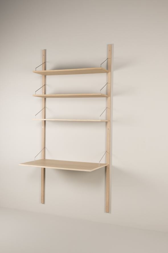 Riiulisüsteem kirjutuslauaplaat naturaalne toon - 2