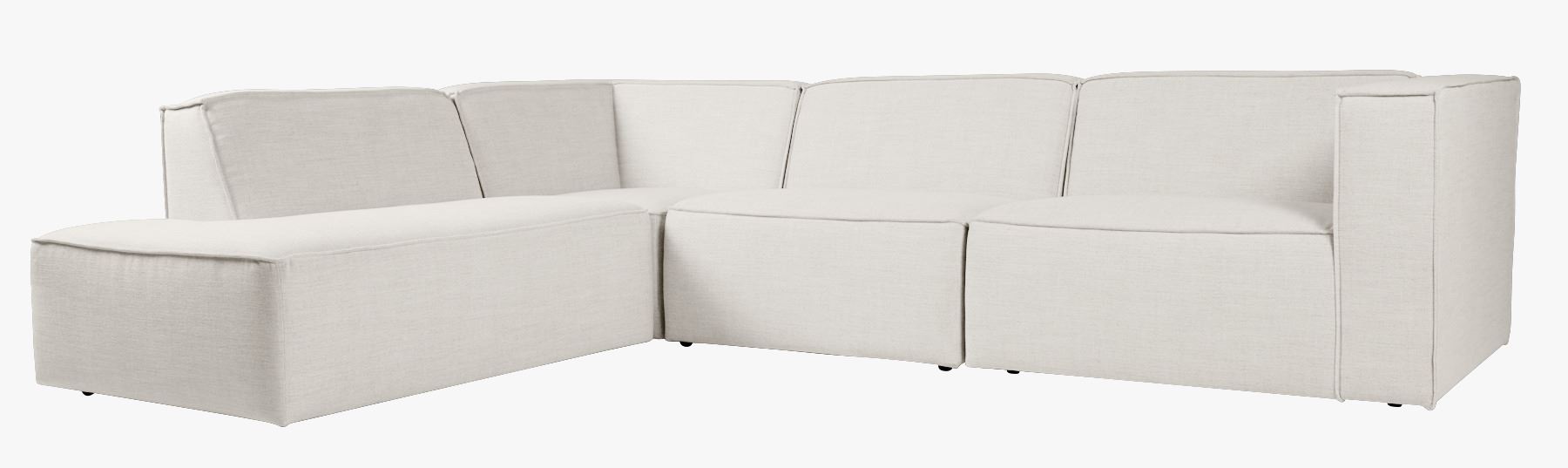 4-kohaline nurgadiivan avatud vasakule naturaalne toon - 293x227x73 cm naturaalne toon - 1