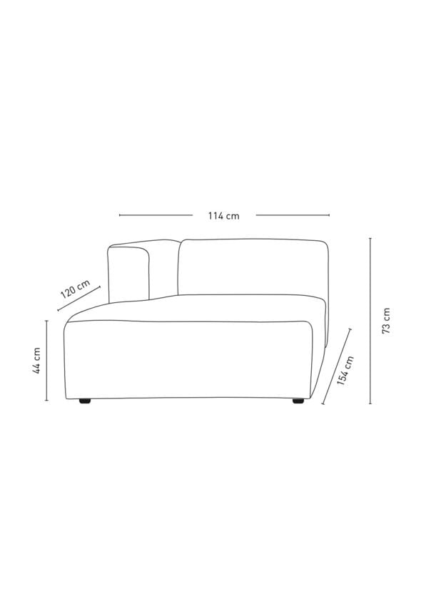 Moodul 1,5-kohaline käetoega vasak hall - 6