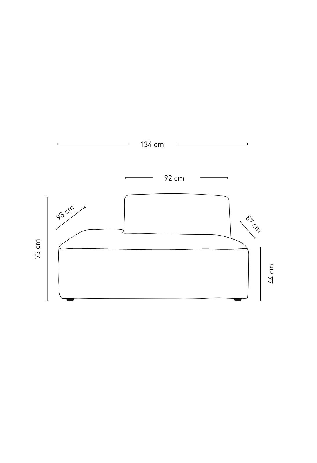 Moodul-nurgadiivan avatud vasakule hall - 6