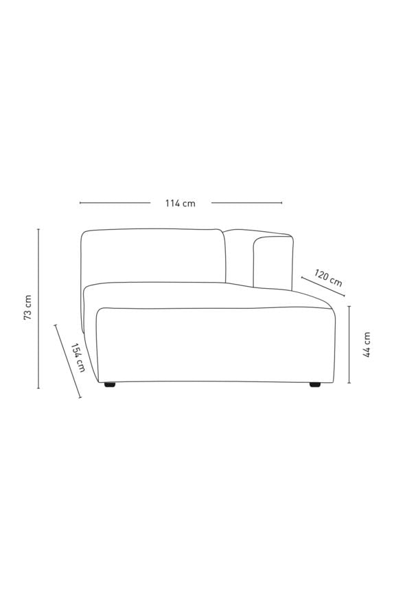 Moodul šezlong parempoolne hall - 3