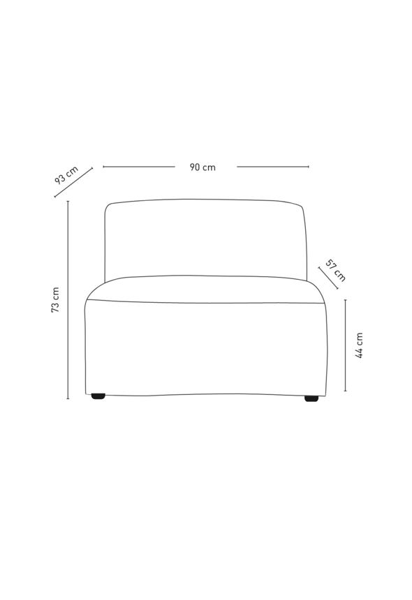 1,5-kohaline moodul ilma käetugedeta hall - 7