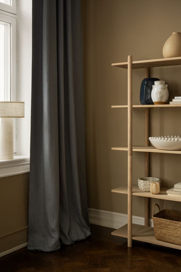 Valgust vähendavad linane kardin tumehall - 2