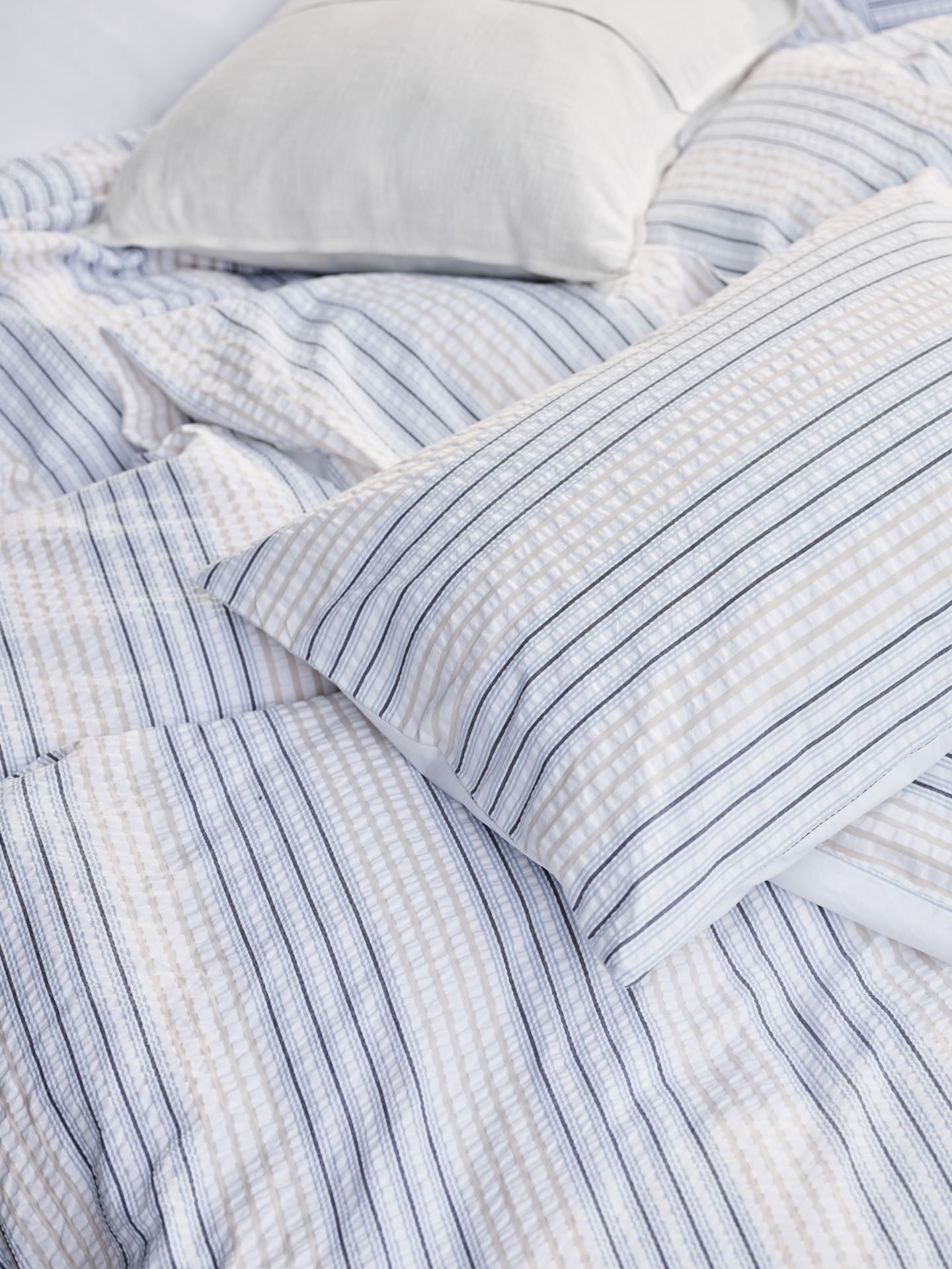 Voodipesukomplekt krepp-puuvillane mitmevärviline/beez - 2