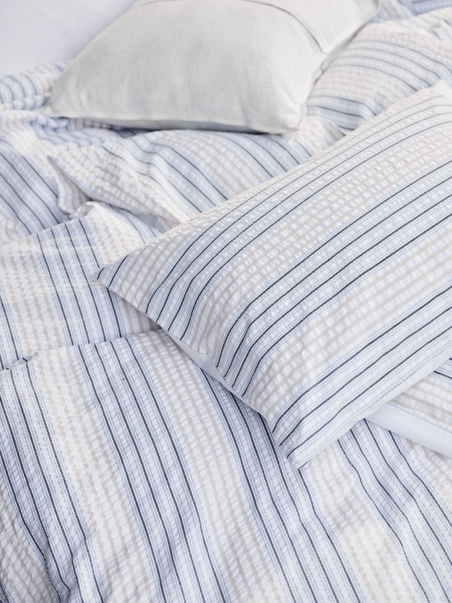 Voodipesukomplekt krepp-puuvillane mitmevärviline/beez - 2