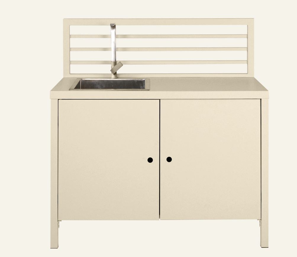 Väliköögi moodul kraanikausiga kreemikas - 120x60x122 cm kreemikas - 1