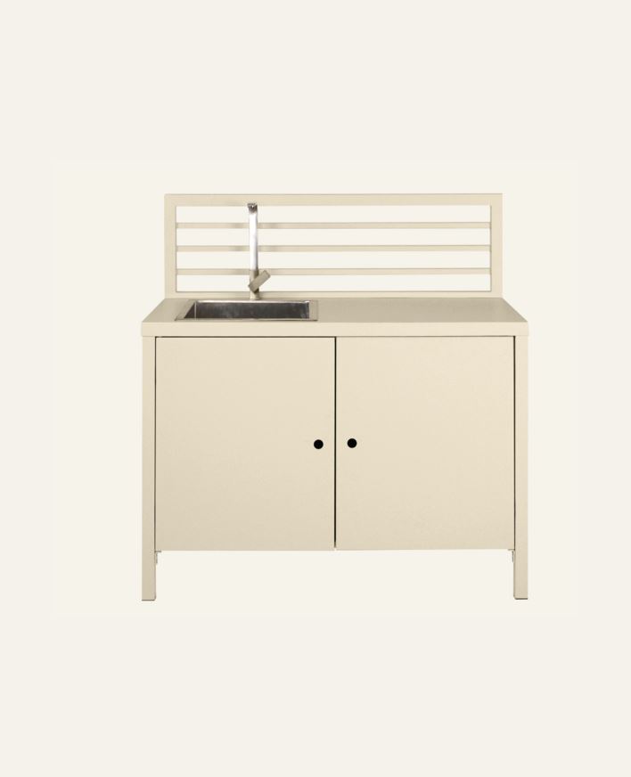 Väliköögi moodul kraanikausiga kreemikas - 120x60x122 cm kreemikas - 1