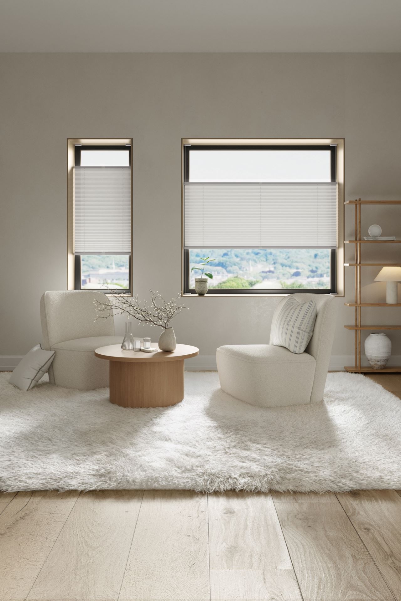 Valgust filtreeriv voldikkardin valge - 2