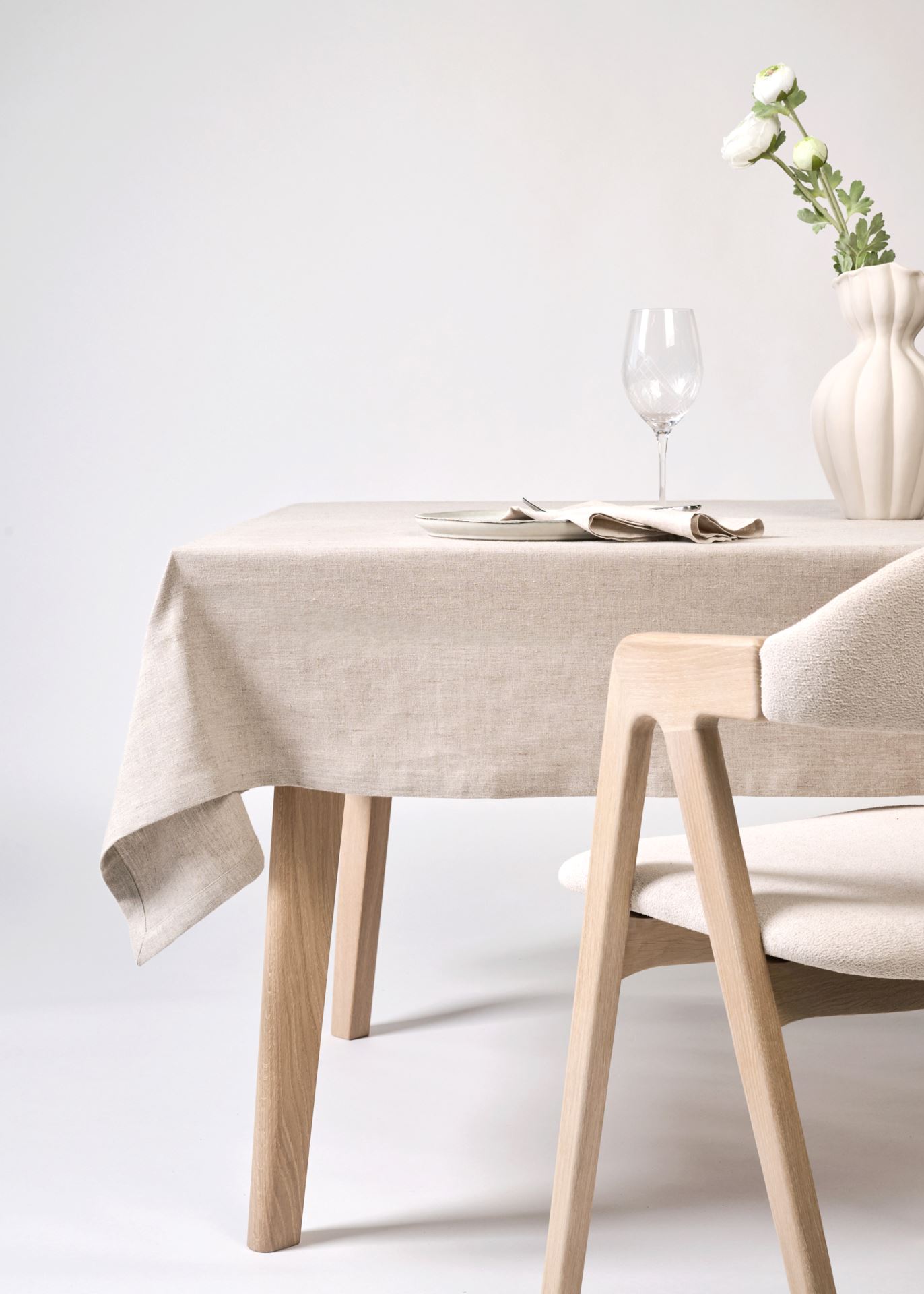 Linane laudlina naturaalne toon - ø175 cm naturaalne toon - 1