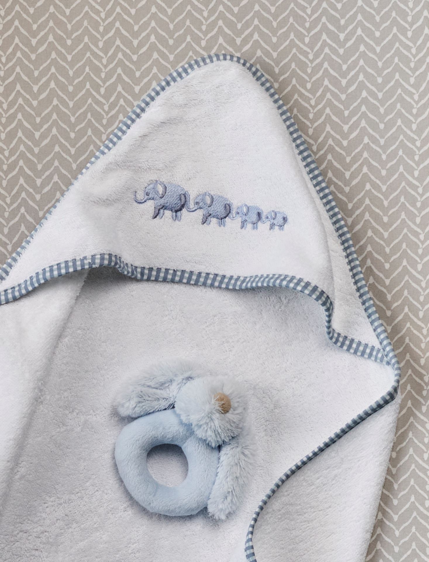 Kapuutsiga rätik hele sinine - 2