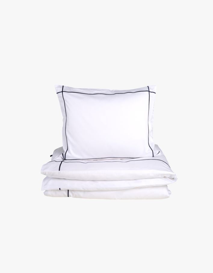 Voodipesukomplekt satiinpuuvillane tumesinine - 150x210 cm tumesinine - 1