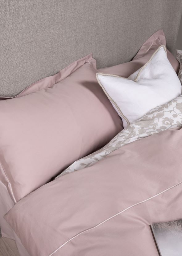 Voodipesukomplekt egiptuse puuvill heleroosa - 3