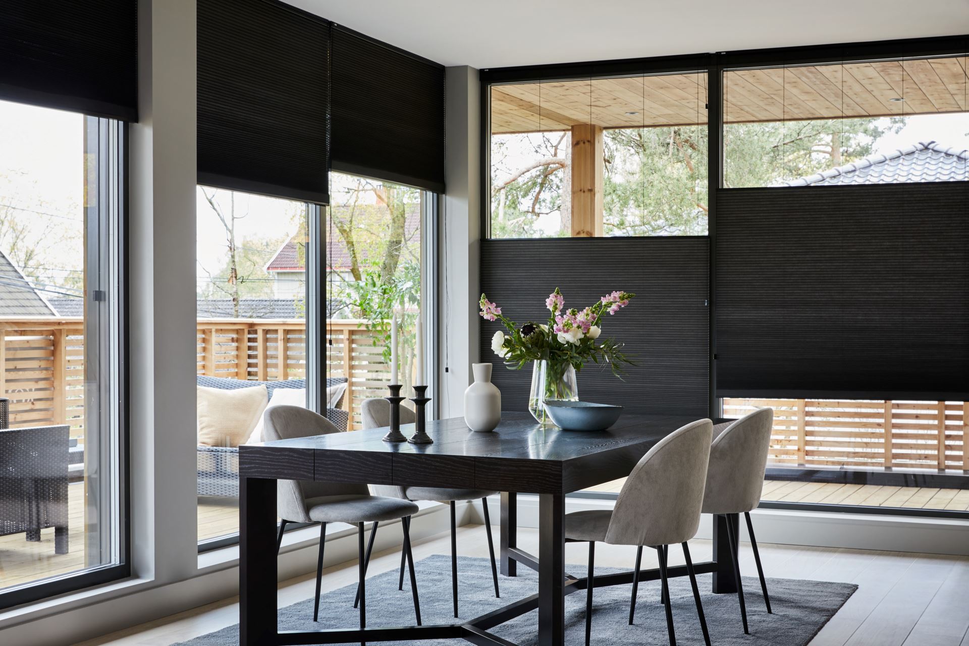 Premium ülalt-alt avanev  voldikkardin nöörilukuga 25 mm mitmevärviline - 2