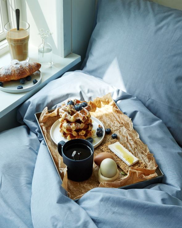 Lina-puuvillasegune voodipesukomplekt teksasinine - 3