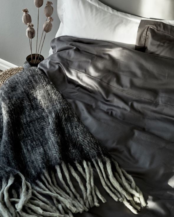 Voodipesukomplekt egiptuse puuvill hall - 3