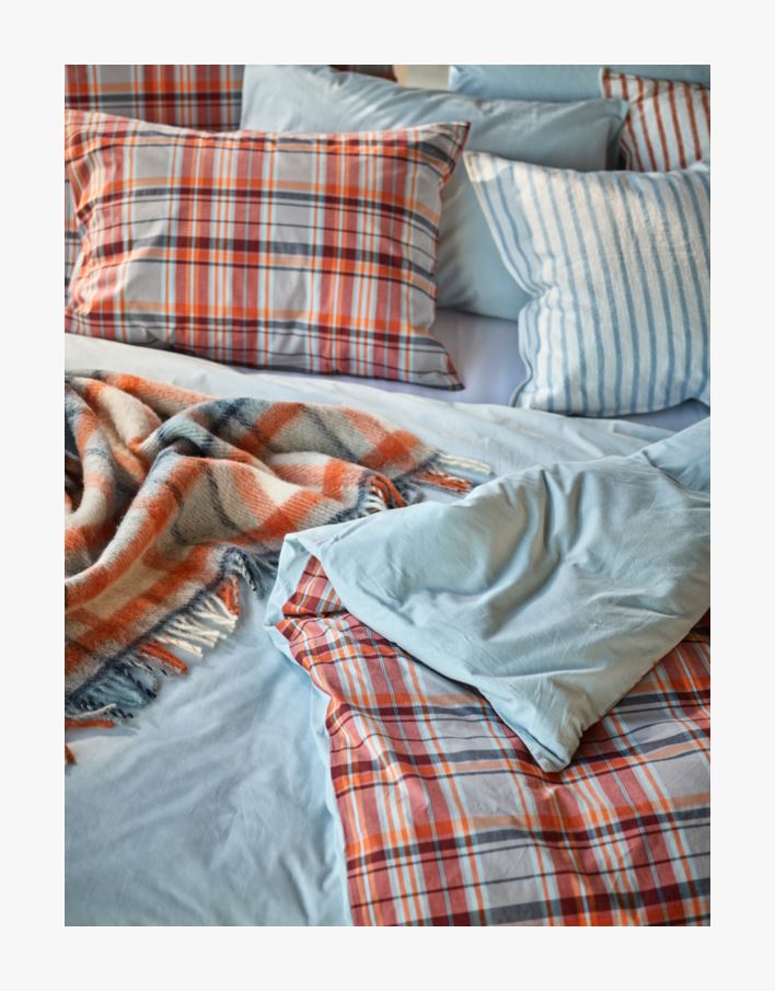 Lõngavärvitud puuvillane voodipesukomplekt mitmevärviline - 150x210 cm mitmevärviline - 1