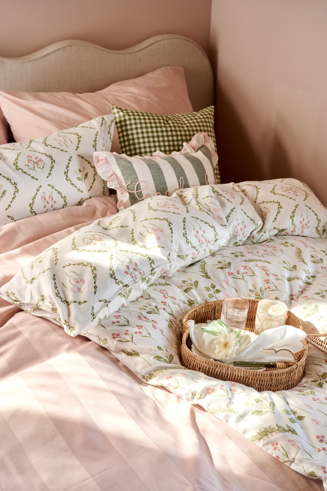 Voodipesukomplekt satiinpuuvillane mitmevärviline - 3