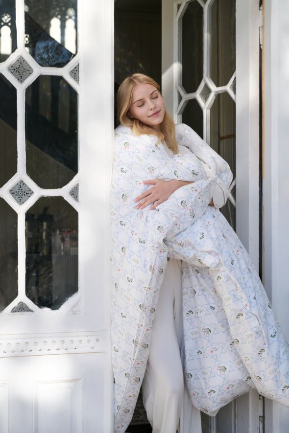 Voodipesukomplekt puuvillane mitmevärviline/sinine - 2