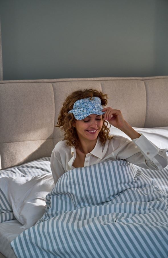 Voodipesukomplekt puuvillane sinine - 3