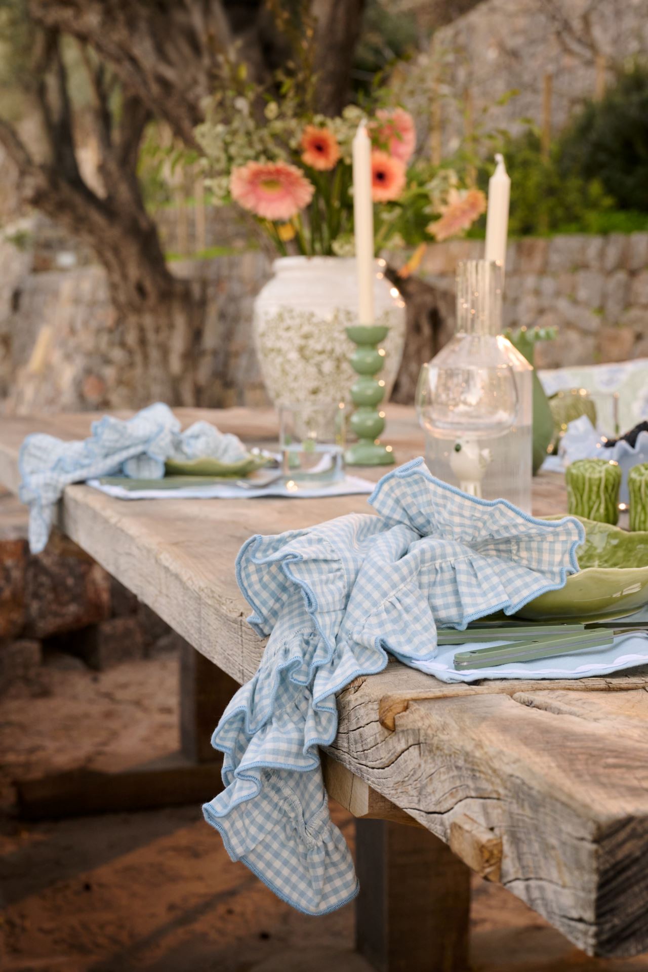 2 pk kangas salvrätik hele sinine - 3