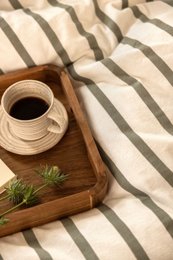 Tass alustaldrikuga hele beige - 3