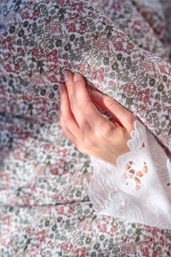 Voodipesukomplekt krepp-puuvillane mitmevärviline/roosa - 3