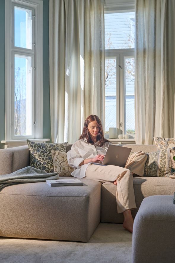 Linane kardin mitmevärviline/valge - 7