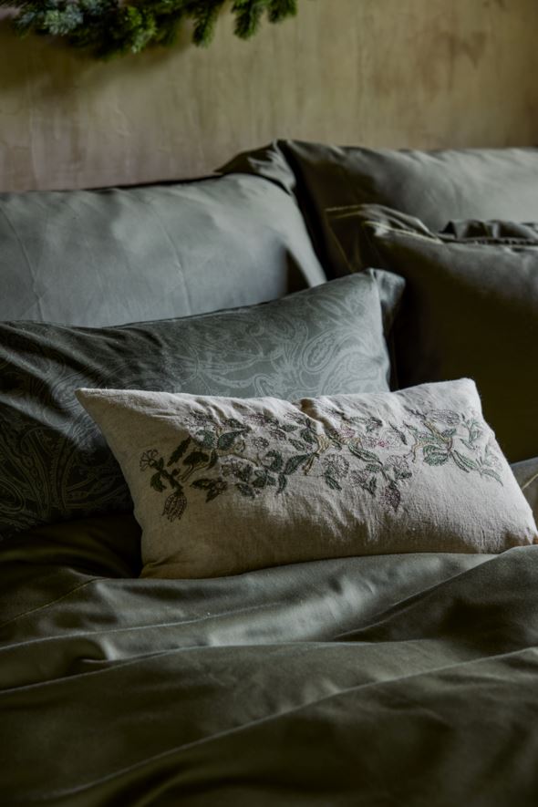 Voodipesukomplekt egiptuse puuvill oliiviroheline - 5