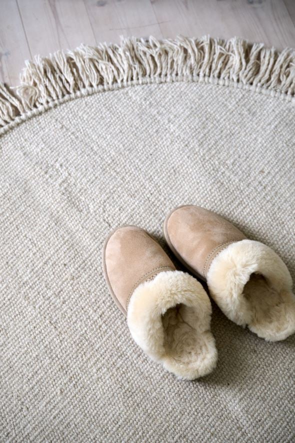 Ümmargune vaip hele beige - 2