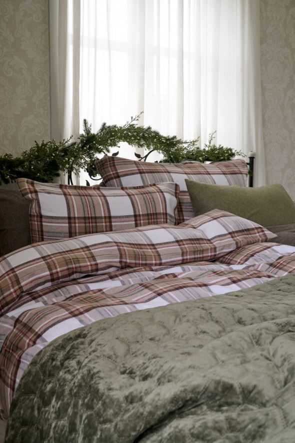 Voodipesukomplekt lõimvärvitud flanell mitmevärviline - 5