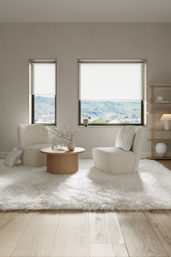 Läbipaistev rulookardin loodusvalge - 5