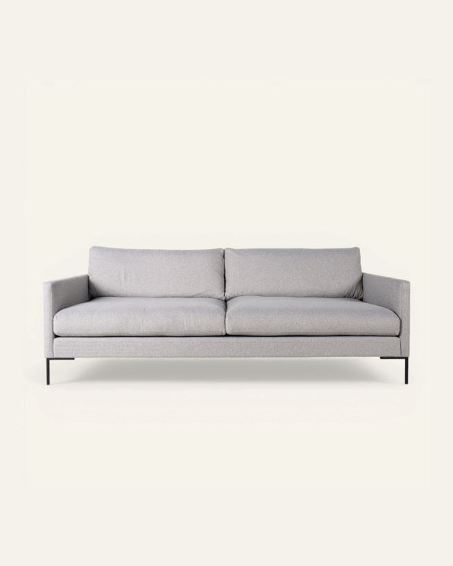 3-kohaline diivan helehall - 227x100x83 cm helehall - 1