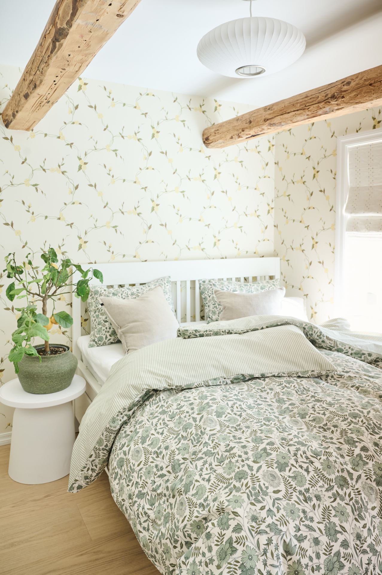 Voodipesukomplekt puuvillane roheline - 2