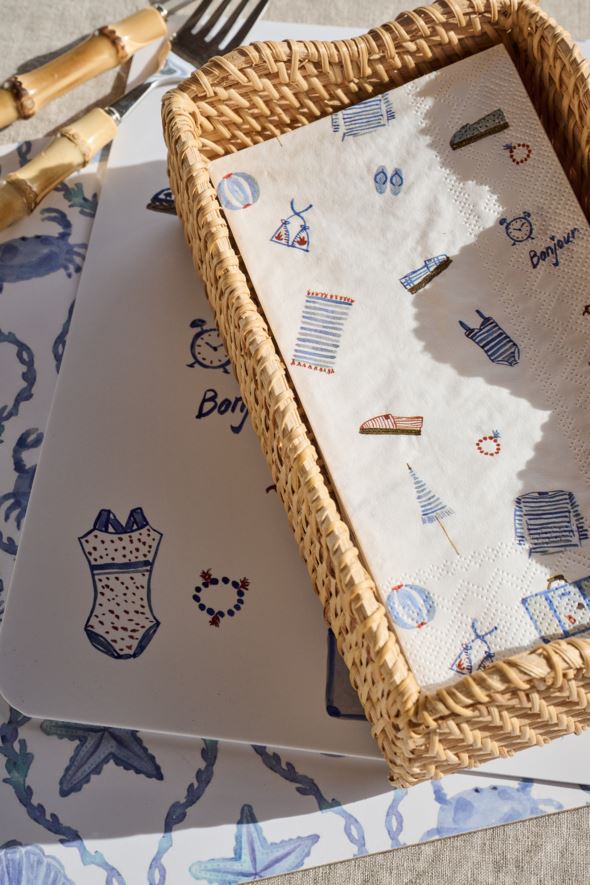 Pabersalvrätik mitmevärviline/sinine - 2