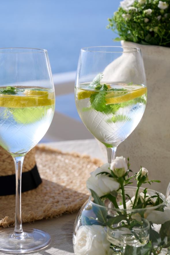 Valge veini klaas läbipaistev - 5