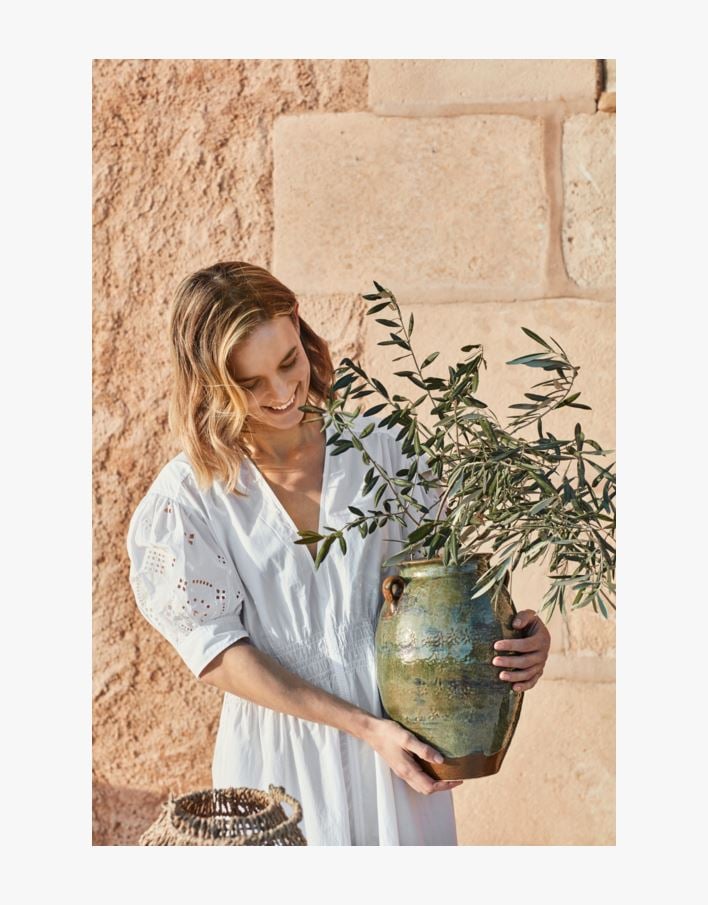 Keraamiline vaas roheline - 16x16x21 cm roheline - 1