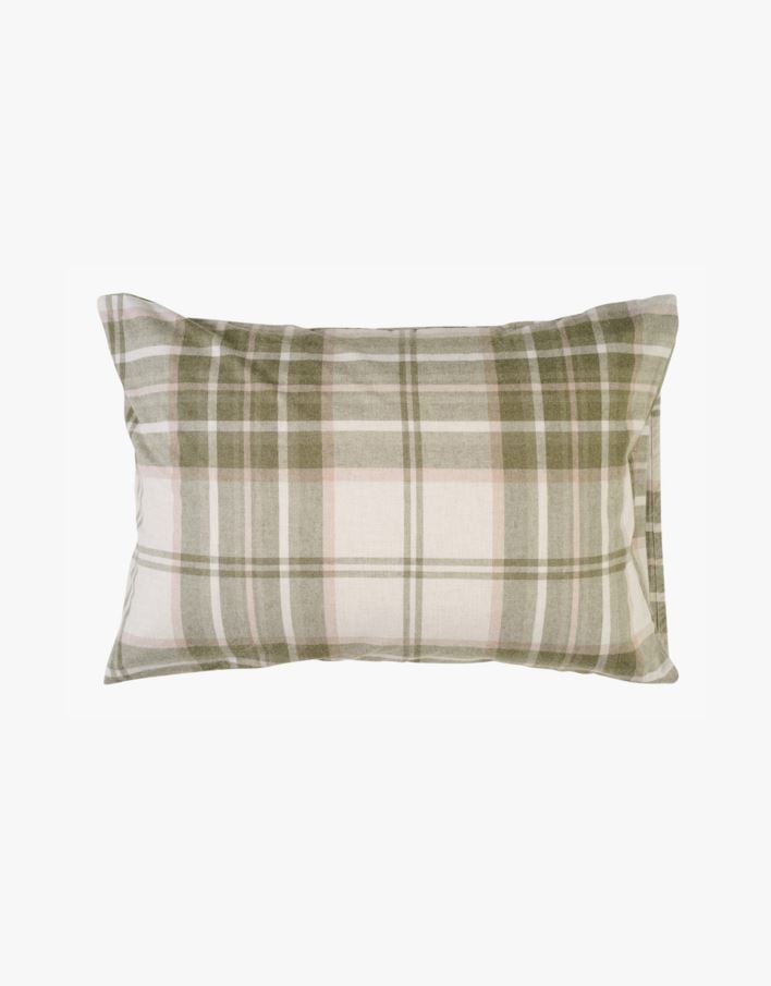 Lõimvärvitud flanellist padjapüür oliiviroheline - 70x100 cm oliiviroheline - 1