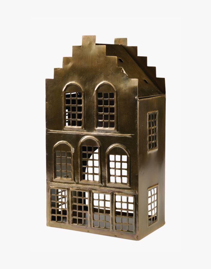 Küünlalatern messing - 16,5x9,5x30,5 cm messing - 1