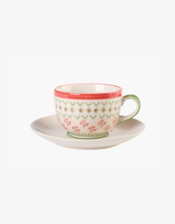 Tass alustaldrikuga mitmevärviline - 200 ml mitmevärviline - 1