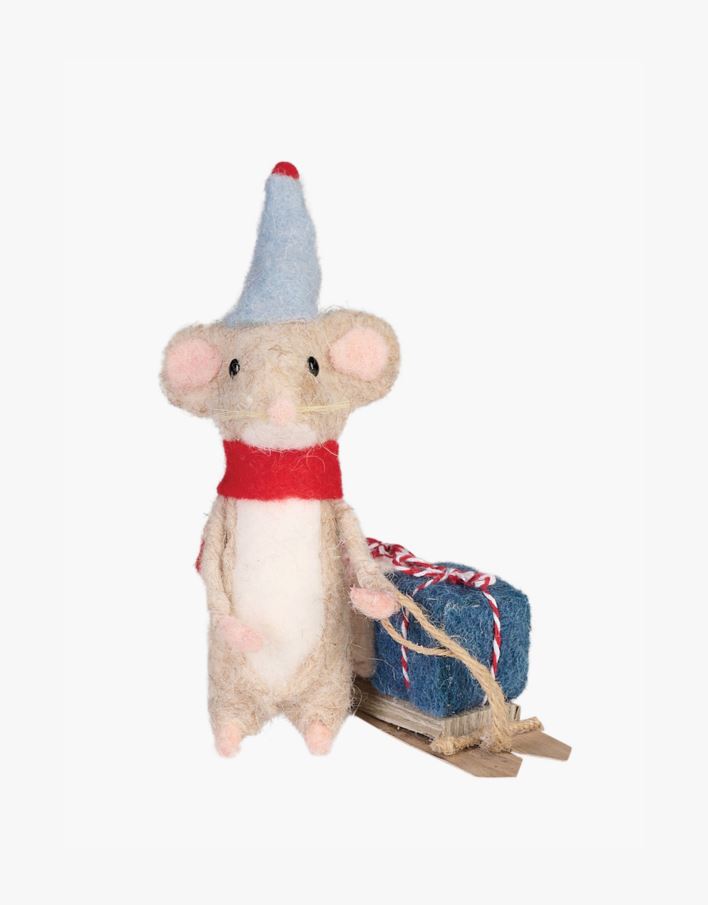 Jõuluhiir mitmevärviline/sinine - 16x7x17 cm mitmevärviline/sinine - 1