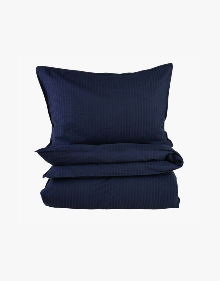 Voodipesukomplekt krepp-puuvillane tumesinine - 150x210 cm tumesinine - 1