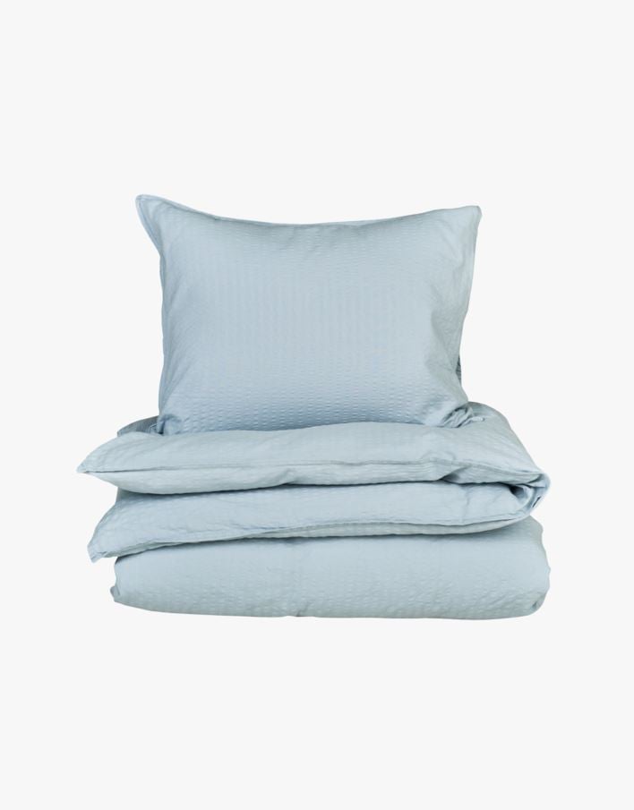 Voodipesukomplekt krepp-puuvillane taevasinine - 150x210 cm taevasinine - 1