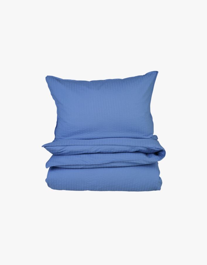 Voodipesukomplekt krepp-puuvillane sinine - 150x210 cm sinine - 1