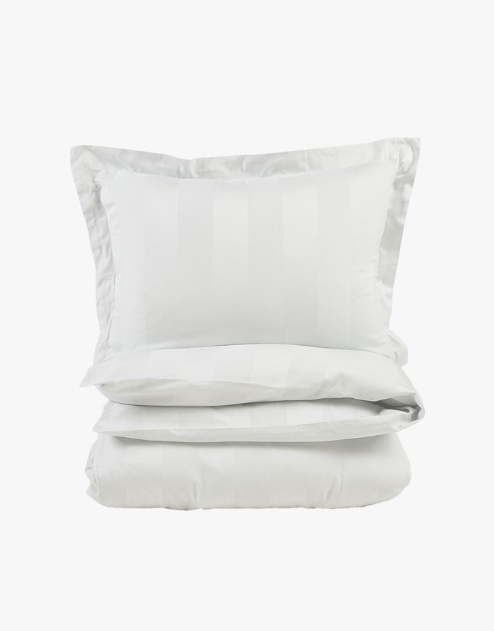 Voodipesukomplekt satiinpuuvillane loodusvalge - 150x210 cm loodusvalge - 1