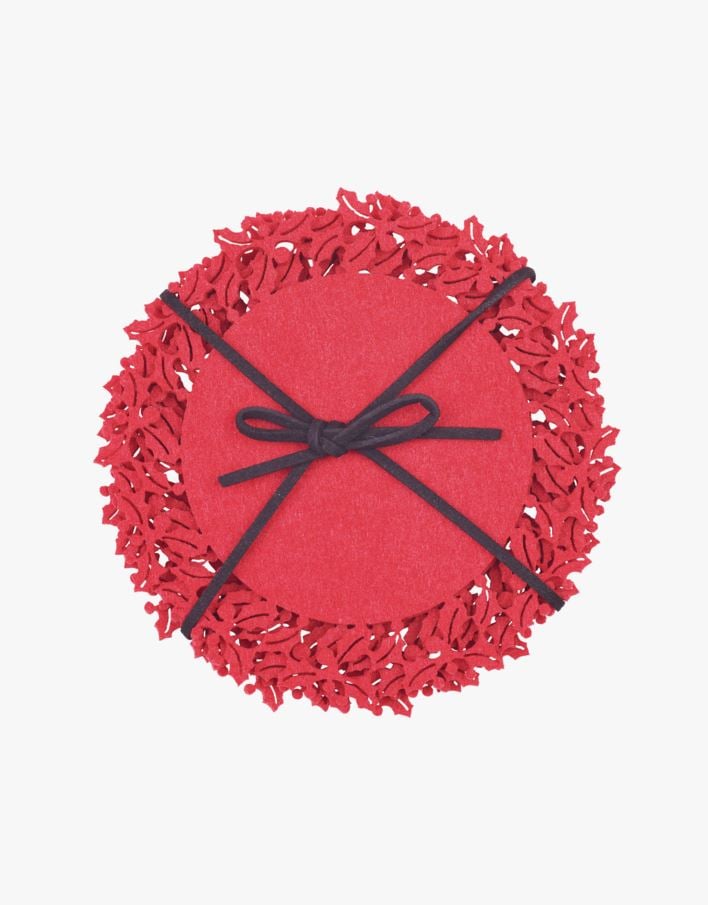 Klaasialus 4tk punane - ø12 cm punane - 1